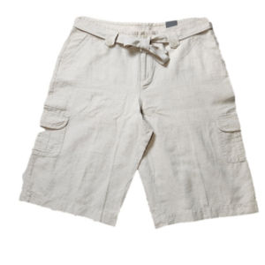 Women's Cargo shorts Linen Cotton Neutral color Oatmeal Size 20 LANE BRYANT NWT